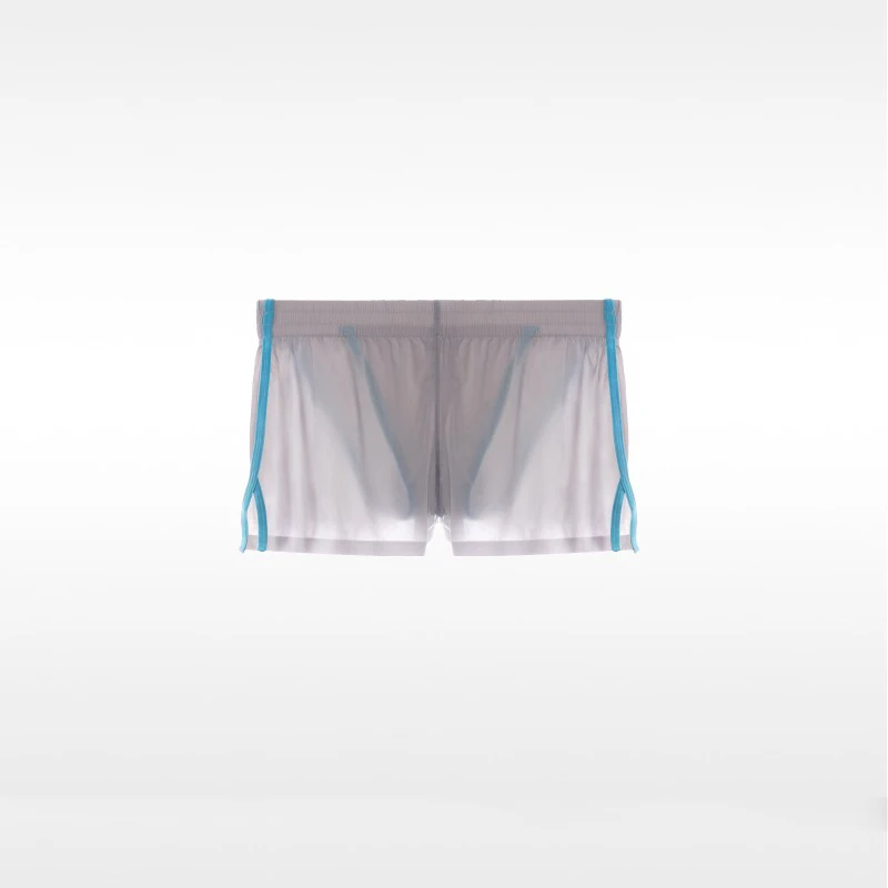 

Men's Fitness Ultra-thin Ice Silk Sexy Slightly Transparent Aloe Pants Running Summer Quick Dry Sports Shorts