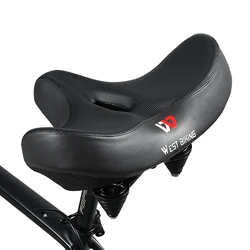 WEST BIKING Ergonomic Soft Bicycle Saddle Widen Thicken Cushion Pad MTB Road Bike Saddle Comfortable Breathable Cycling Seat