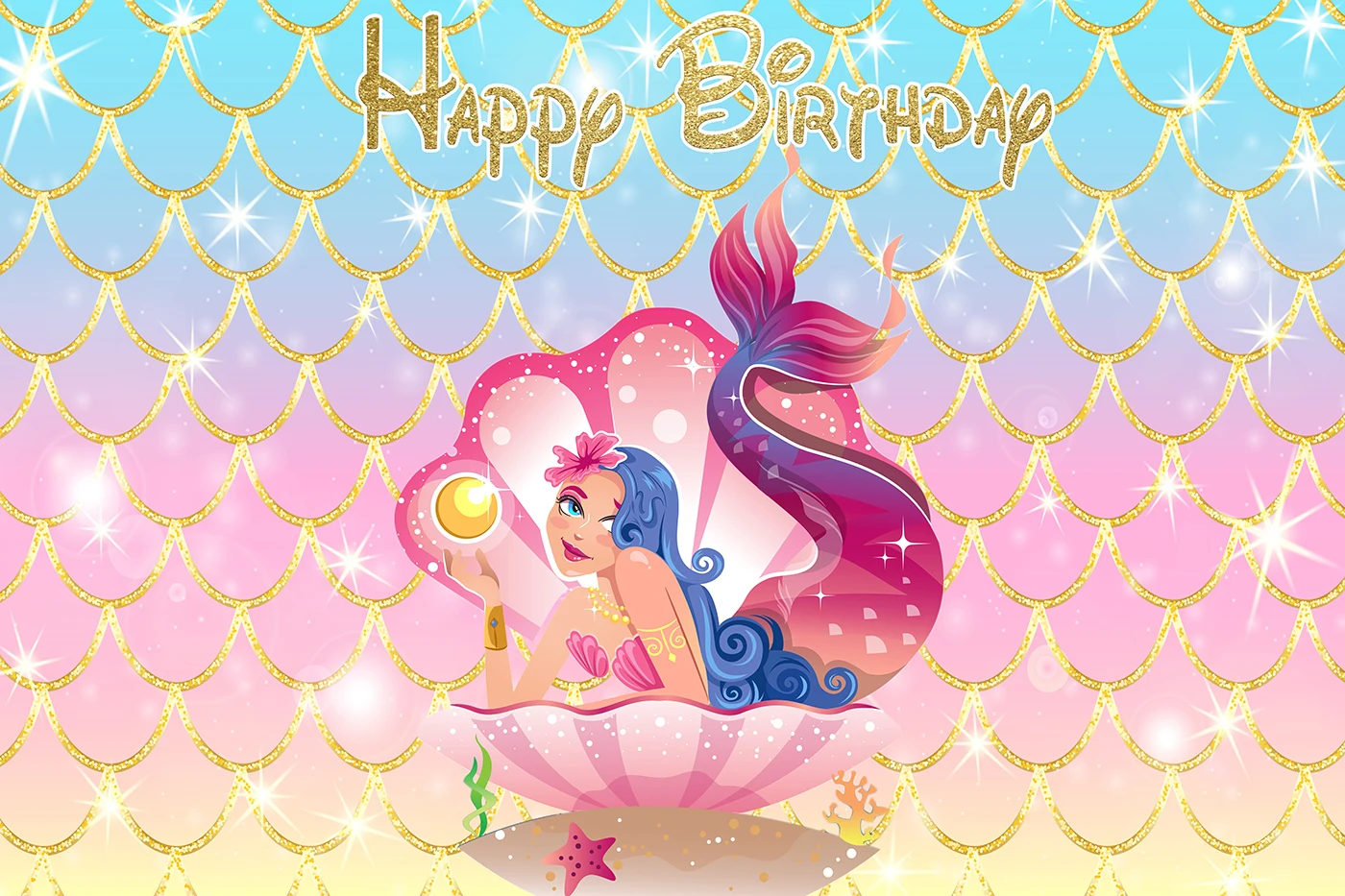 كابيسكو حورية البحر الأميرة الخلفيات التصوير الفوتوغرافي كعكة عيد ميلاد الطفل سحق الموازين قاع البحر قذيفة التصوير الفوتوغرافي الخلفيات استوديو الصور