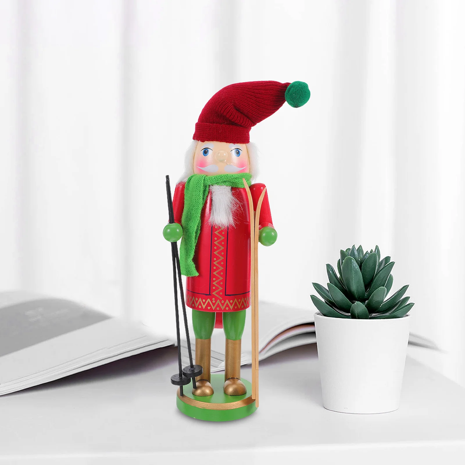 

Christmas Nutcracker Wooden Hand Carved Traditional Holiday Decor Figure For Home Office Decoration Gift