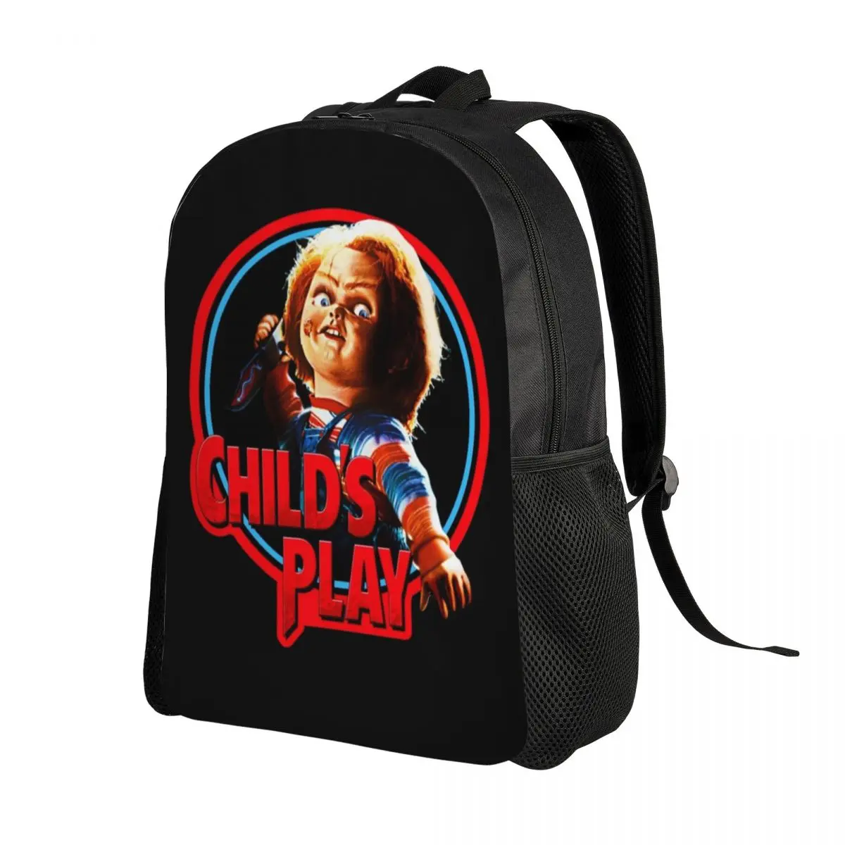 Child's Play Chucky Travel Backpack Women Men School Computer Bookbag Horror Movie College Student Daypack Bags