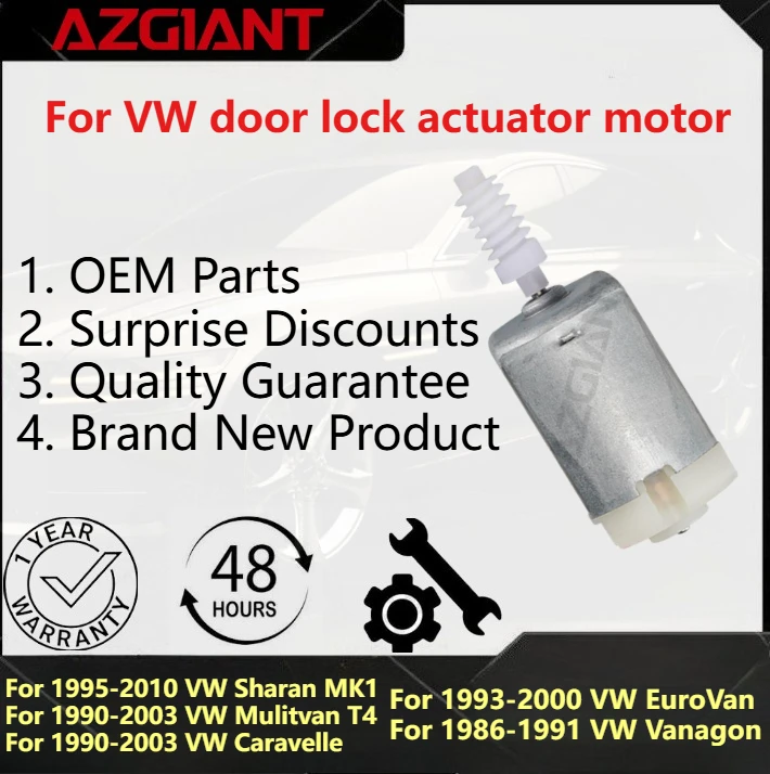 

Azgiant Car door lock actuator motor For VW Sharan MK1 1995-2010/Mulitvan T4 1990-2003/Caravelle/EuroVan 1993-2000 new parts OEM