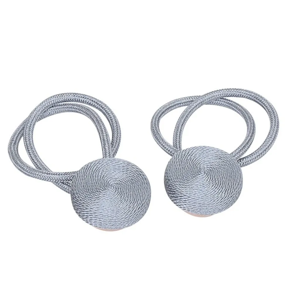 Magnetic Curtain Tieback Clip Buckles Rope Strap Solid Color Curtain Holder Punch-free Adjustable Curtain Holdback Bandage