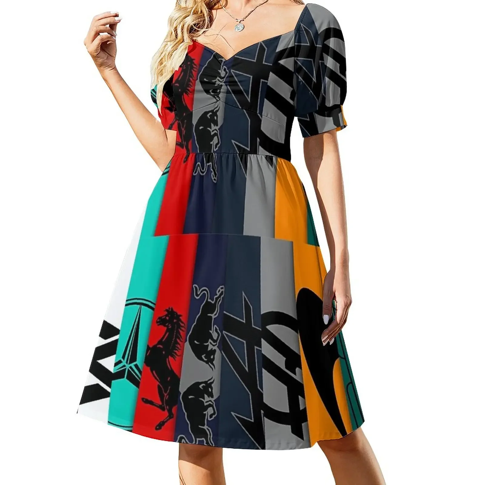 

F1 Grid 2021 Short-Sleeved Dress birthday dresses for women dress summer 2025 women Evening dresses