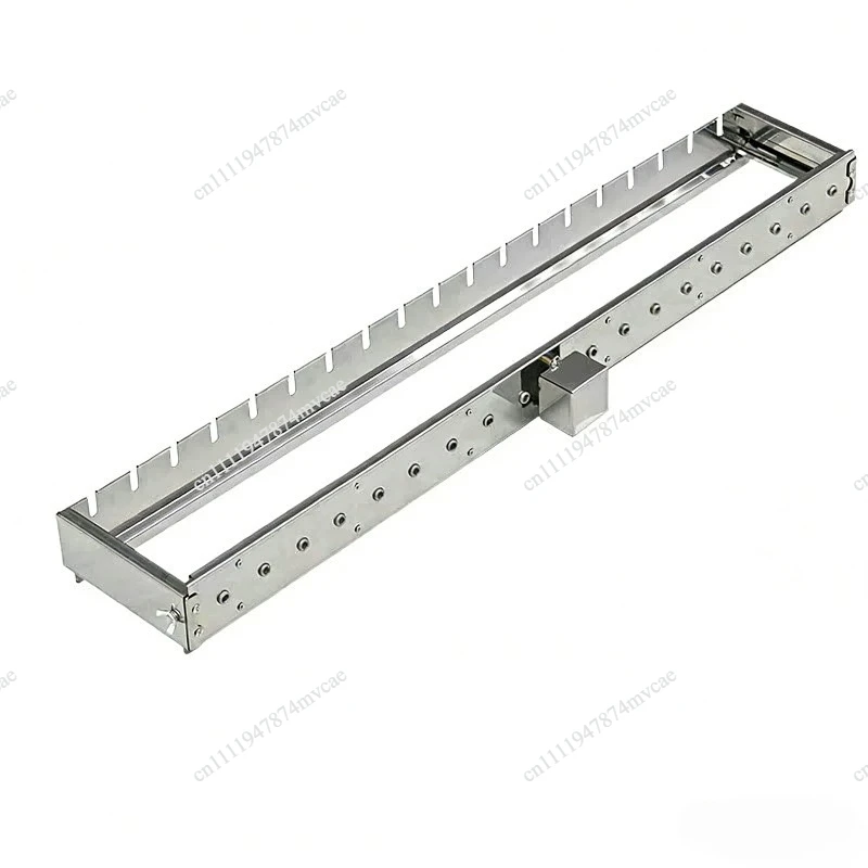 Automatic Rotating Barbecue Grill with Adjustable Width, Commercial Stainless Steel Fully Automatic Barbecue Machine