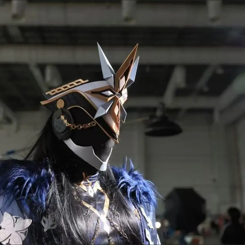 Juego Genshin Impact The Captain máscara de Cosplay Capitano Eleven Fatui Harbingers accesorios de juego Natlan fiesta de Halloween mujeres hombres iCoser