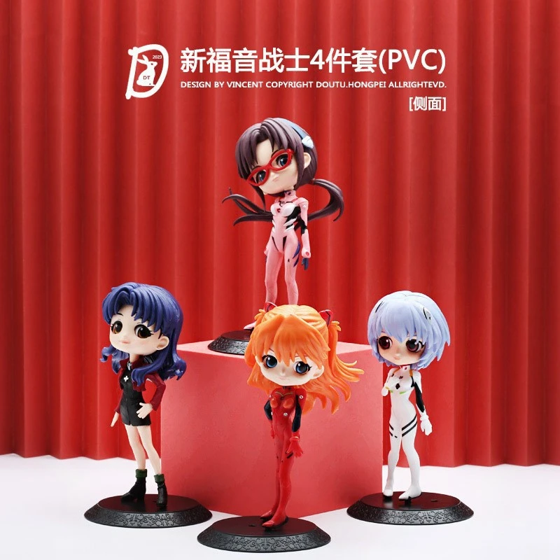 Anime EVANGELION Figure Ayanami Rei Asuka Langley Soryu EVA Cute Standing Figure Toy PVC Tabletop Gift Collection Decoration