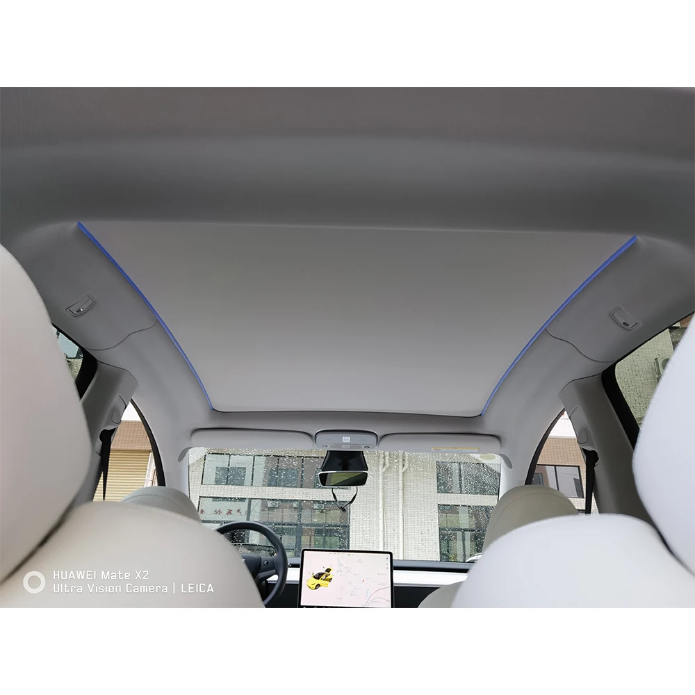 Wholesale  Hot Selling Auto Retractable High Quality Electric Sunroof  Retractable  Sunshade for Car  Ta Model Y