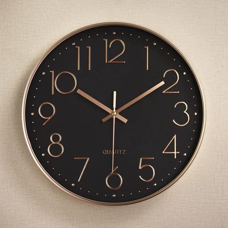 30cm Mute Quartz Wall Clock Simple Digital Wall Clock Home Decorations Wall Clock for Living Room Bedroom Kitchen Classroom