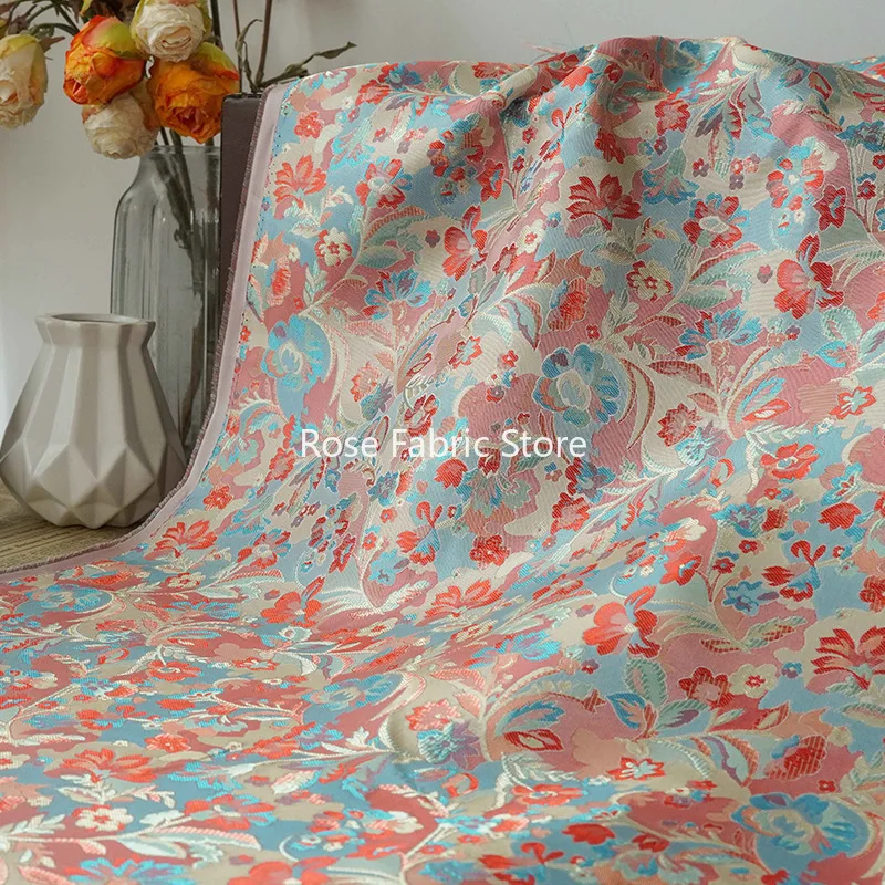 

1-метровая жаккардовая парчовая ткань в стиле ретро, женская сумка для платья, домашний текстиль, декоративная швейная ткань