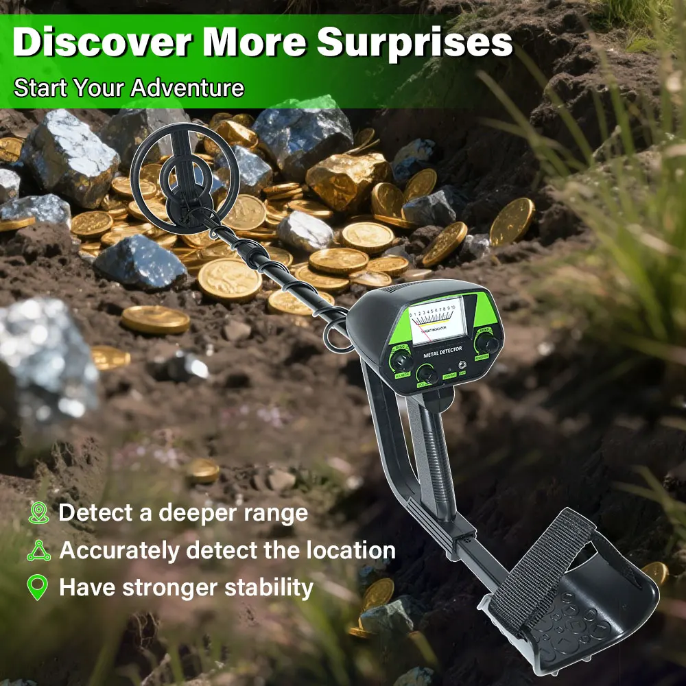 IP68 Waterproof Search Coil Metal Detector MD5090 with Professional Outdoor Finder Tool for Metal Gold Silver and Treasure