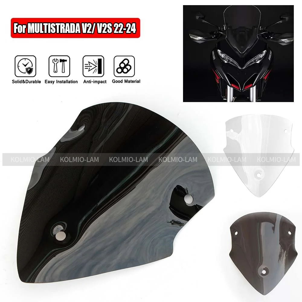 Fit For 2022 - 2024 Ducati MULTISTRADA V2 V2S Motorcycle Windscreen Windshield V2 S TRAVEL 2023 Visor Deflector