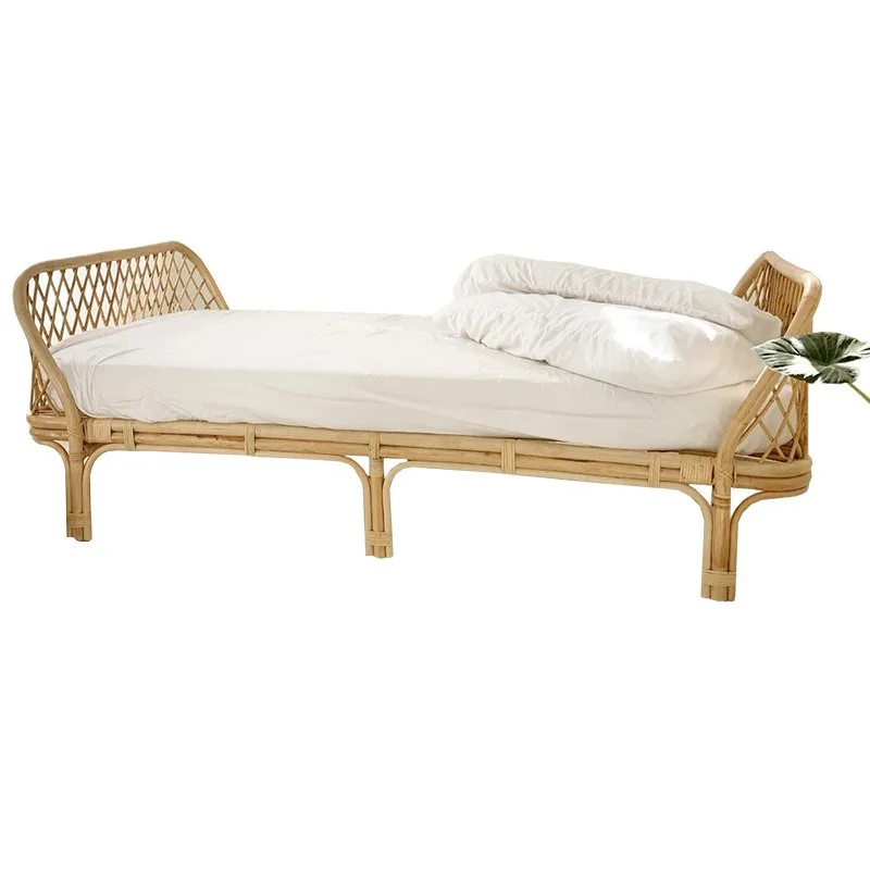Genuine rattan woven sofa bed, living room and homestay three-person double leisure rattan chair