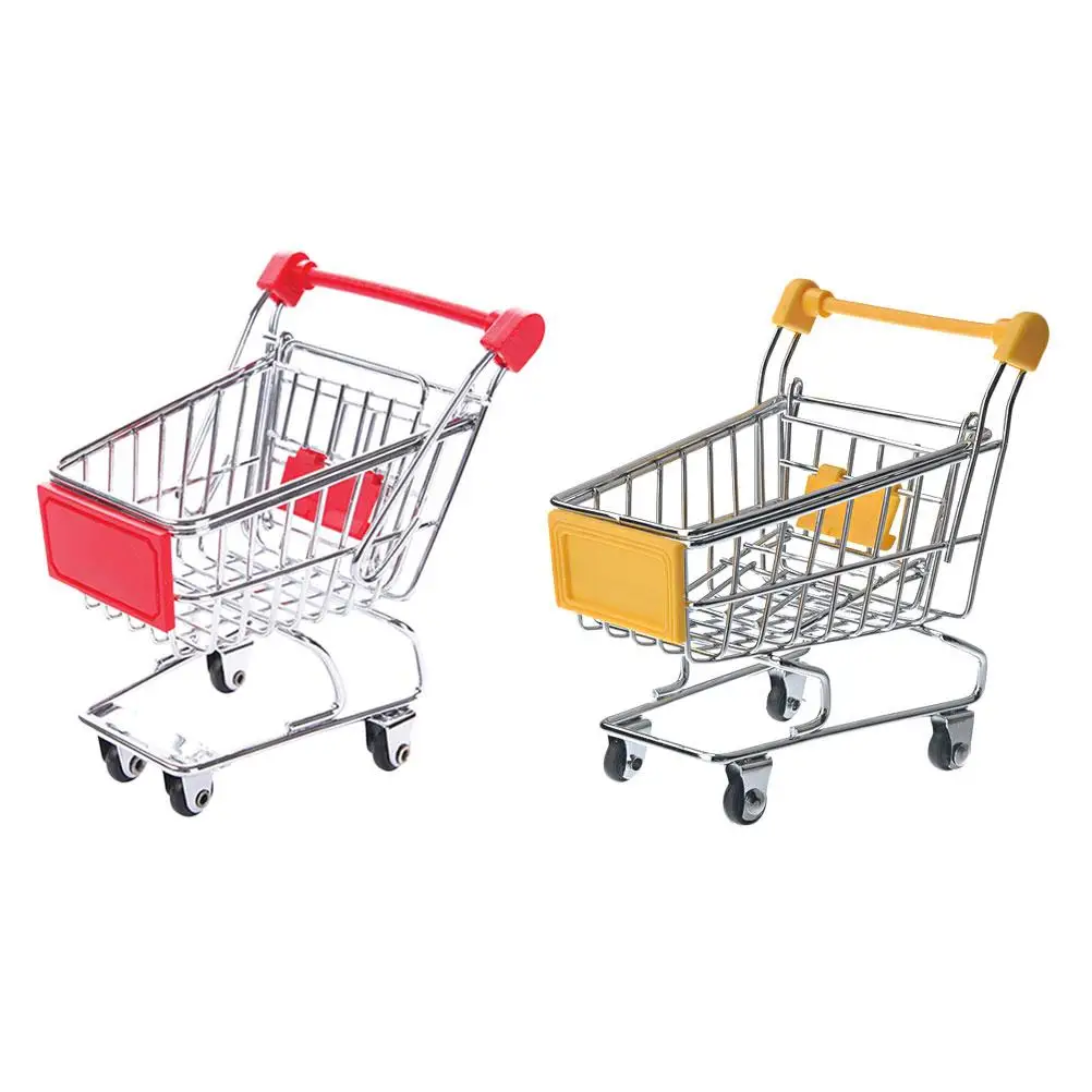 

2 Pcs Fried Chicken Basket Food Baskets Creative Trolley Supermarket Shaped Snacks Holder Kitchen Tool Premium Iron Easy Clean
