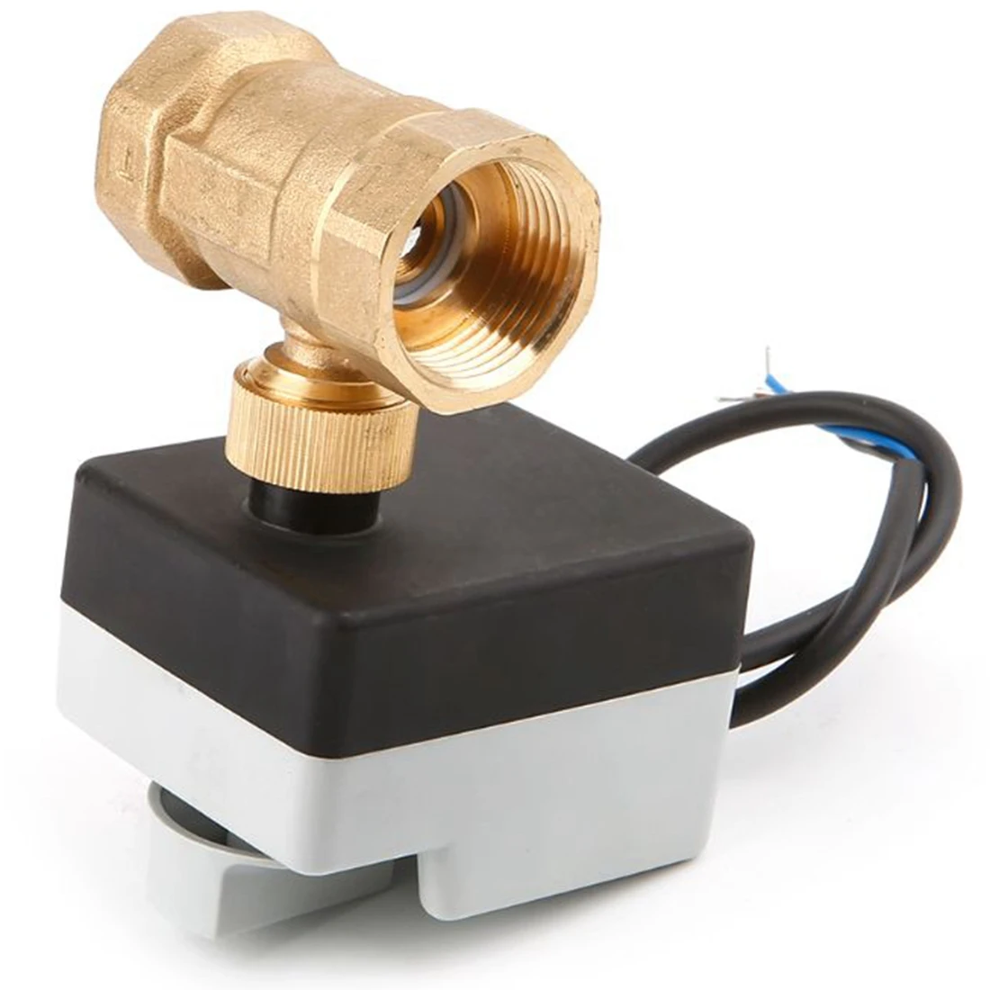 

WSFS! Ac220V Dn15 2 Way 3 Wires Motorized Ball Valve Electric Actuator With Manual Switch