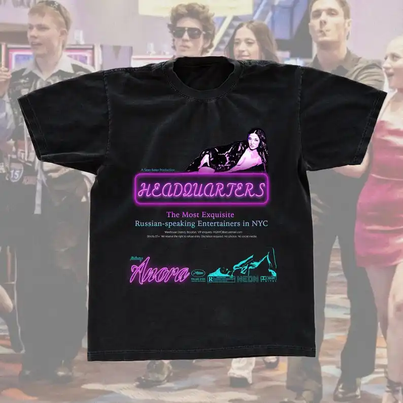 Anora Vintage Style Graphic T-shirt | Retro Teeshirt for Movie Lovers  Pop Culture, Sean Baker, Mikey Madison Cult Film Fan Gift