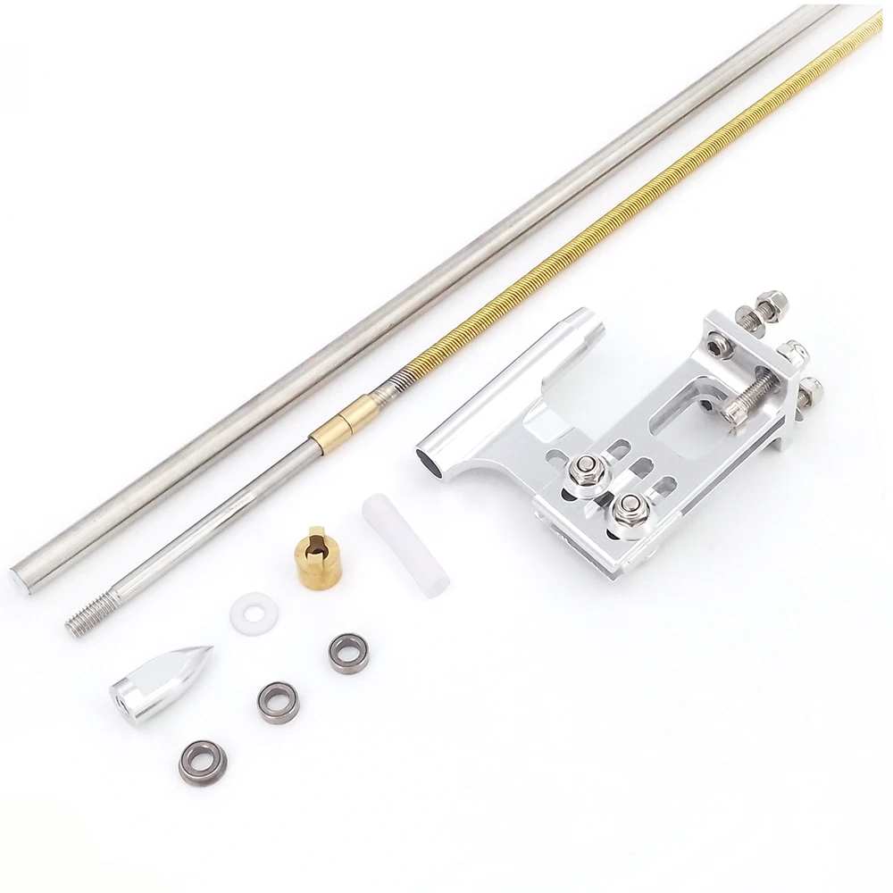 RC Boat Flexible Drive Shaft 4mm Bearing Right Left Shaft Strut Stinger Bracket 400mm for RC Speed Boat MONO Oval VEE Hydroplane