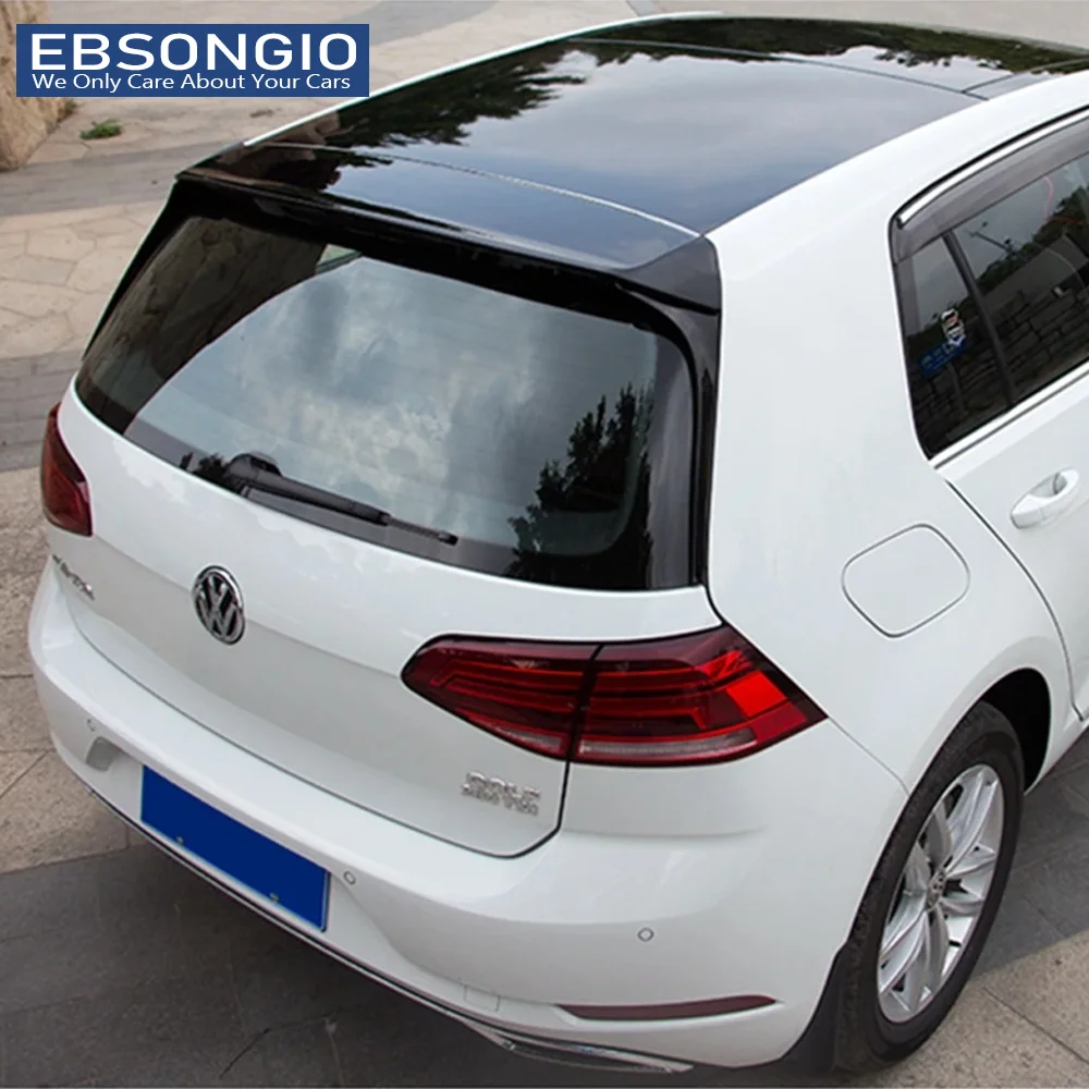 For Volkswagen Golf 7 MK7 2014 2015 2016 2017 Car ABS Plastic Black White Color Rear Trunk Roof Wing Spoiler 4Pcs/set