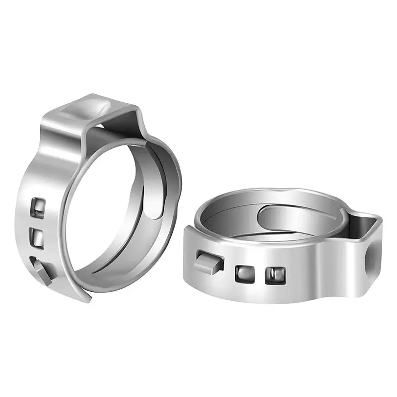ABJN-100 PCS High-Quality 304 Stainless Steel Pex Crimp Rings Pex Pipe Fitting Clamp Rings 1/2-Inch