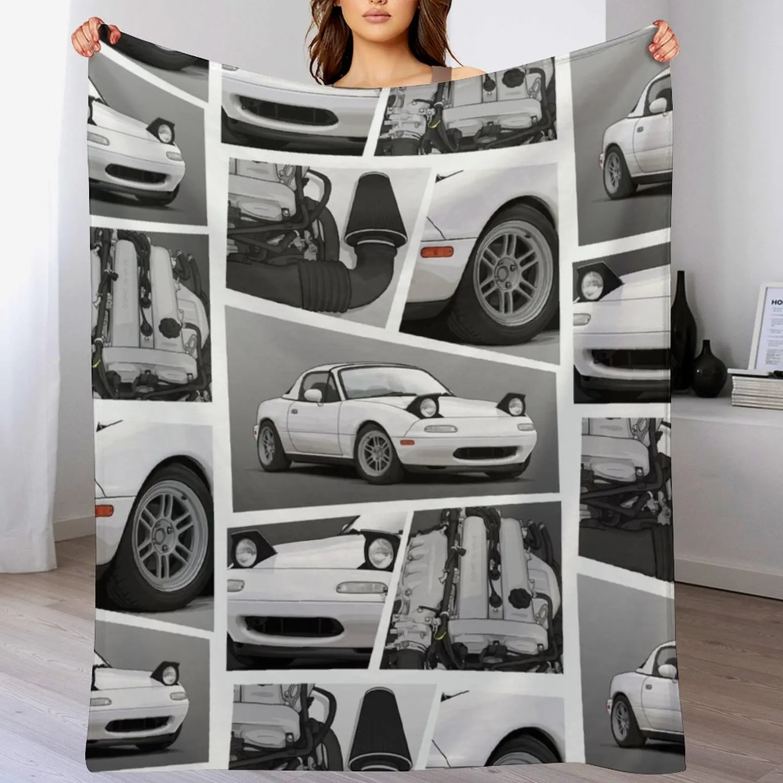 

Mx5/Miata X BP18 Engine Throw Blanket Summer Beddings Kid'S Decorative Throw Soft Plaid Blankets
