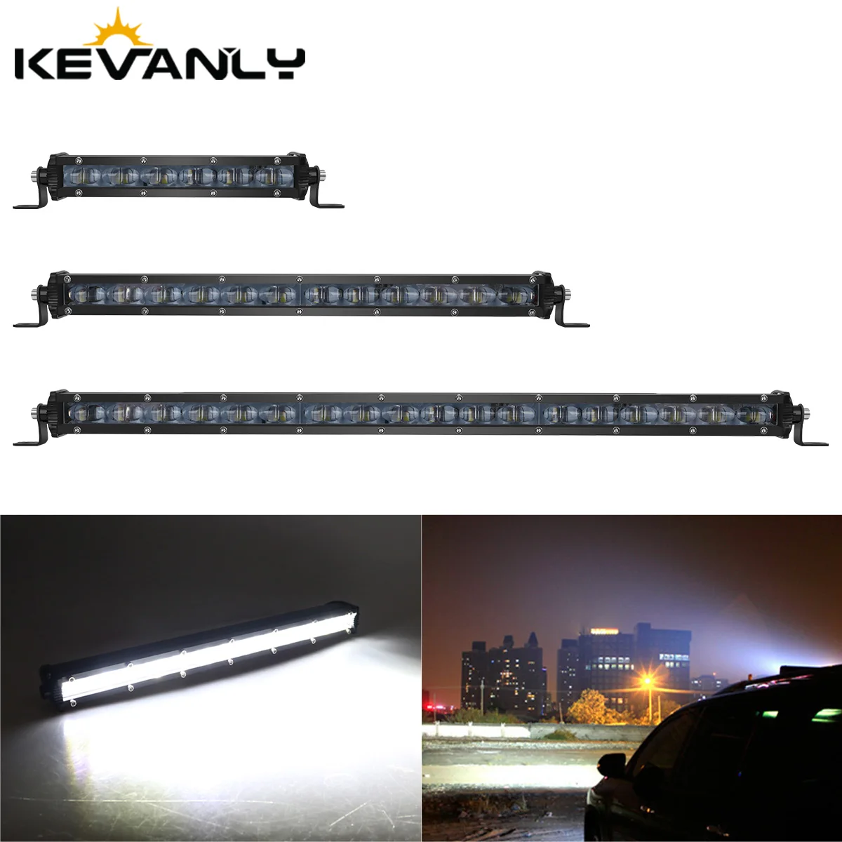 8 Inch LED Light Bar Spotlight Offroad Ultra Slim 4x4 LED Work Light Bar for Jeep SUV ATV Car LED Driving Lamp Headlight 12V 24V