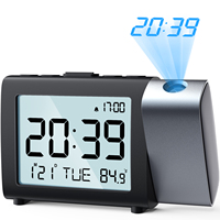 180° Rotation Digital Projection Alarm Clock Night Mode 4-Level Dimming Memory Clock 12H/24H Bedroom Electronic LCD Table Clock