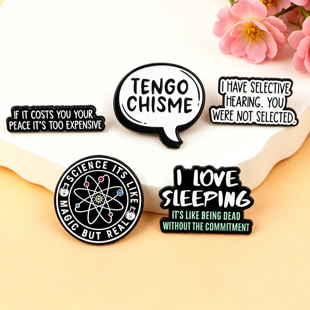 I HAVE GOSSIP Quotation Enamel Pins Lapel Pin Badge on Backpack Clothing Accessories Fashion Jewelry Friends Gifts