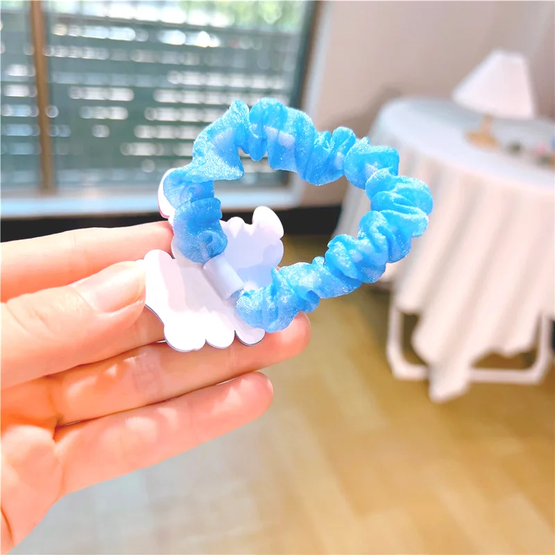 1/5 adet Disney Anime Lilo ve dikiş saç bantları Kawaii dikiş firkete karikatür lastik bant saç accessogirl kız hediyeler oyuncak