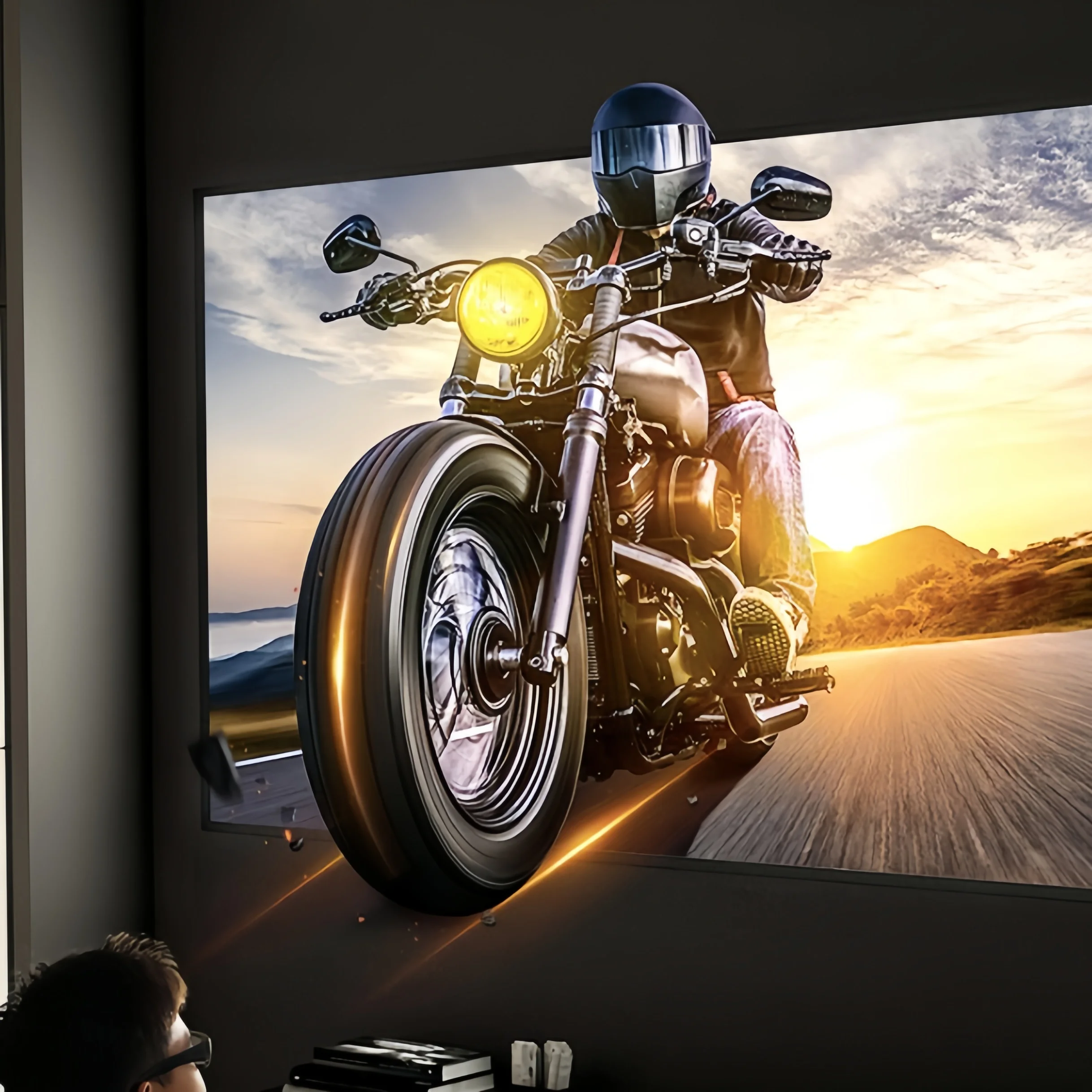 CineGrey 4D AcousticPro 4K/8K Home Theater Fixed Frame Edge Free Projection Sound Transparent Perforated Weave Projector Screen