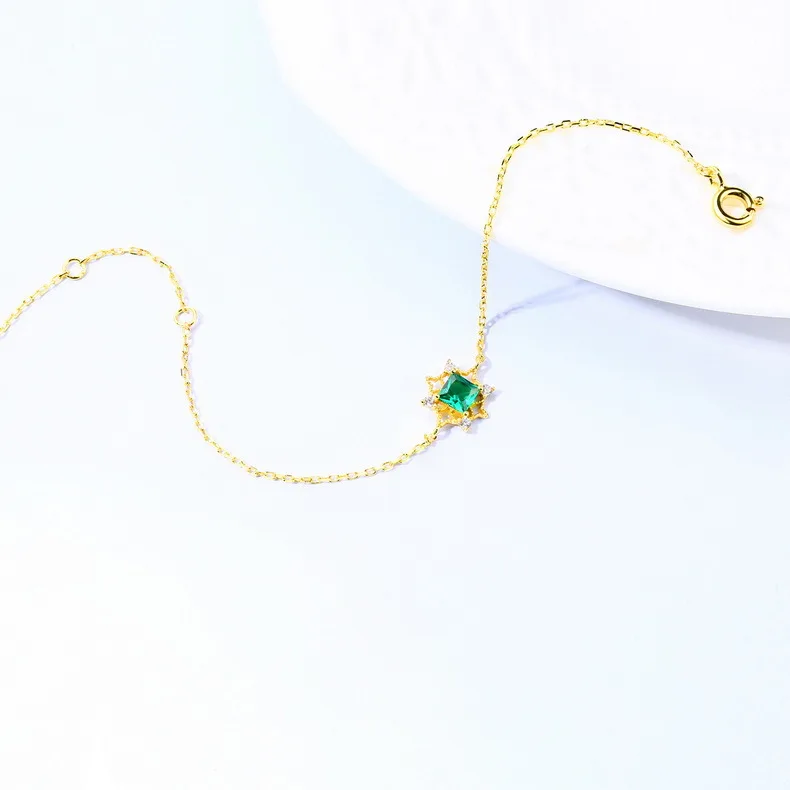 18K الذهب PT950 البلاتين الفضة مطلي 7-layer الذهب مزاجه سوار للسيدات المرأة الضوء الأخضر الفاخرة مطلي سوار #3