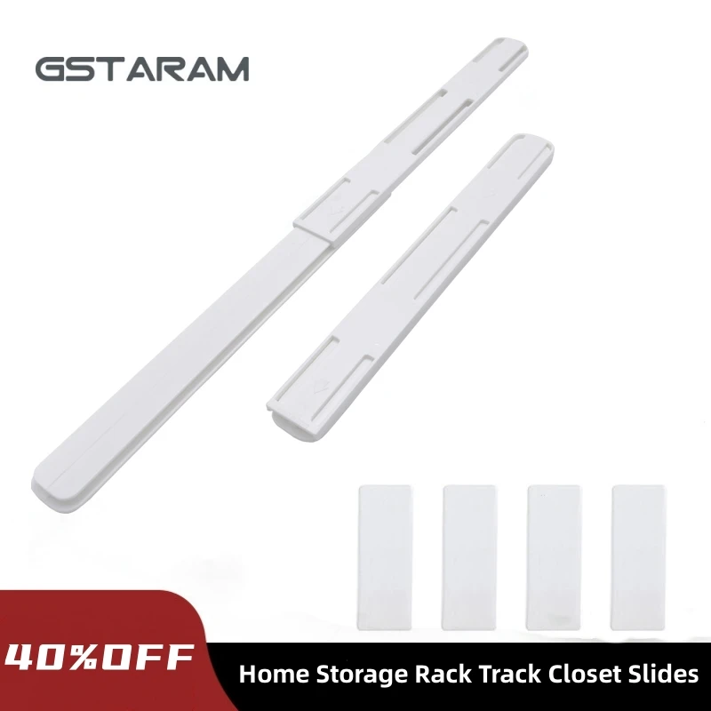 2PCS Home Storage Rack Track Closet Slide Home Kitchen Bedroom Storage Accessories Pullout Track Drawer Basket Pull Rail Slides