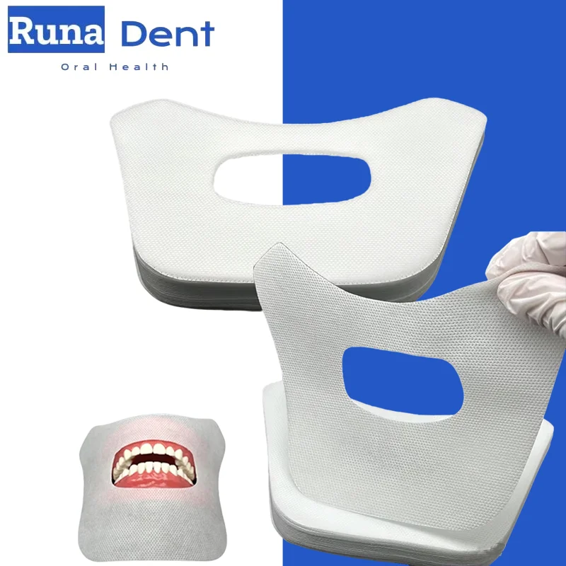 50pcs Dental Cotton Oral Towel Face Gauze Mask Mouth Mask Teeth Whitening Saliva Pad Absorbent Cloth