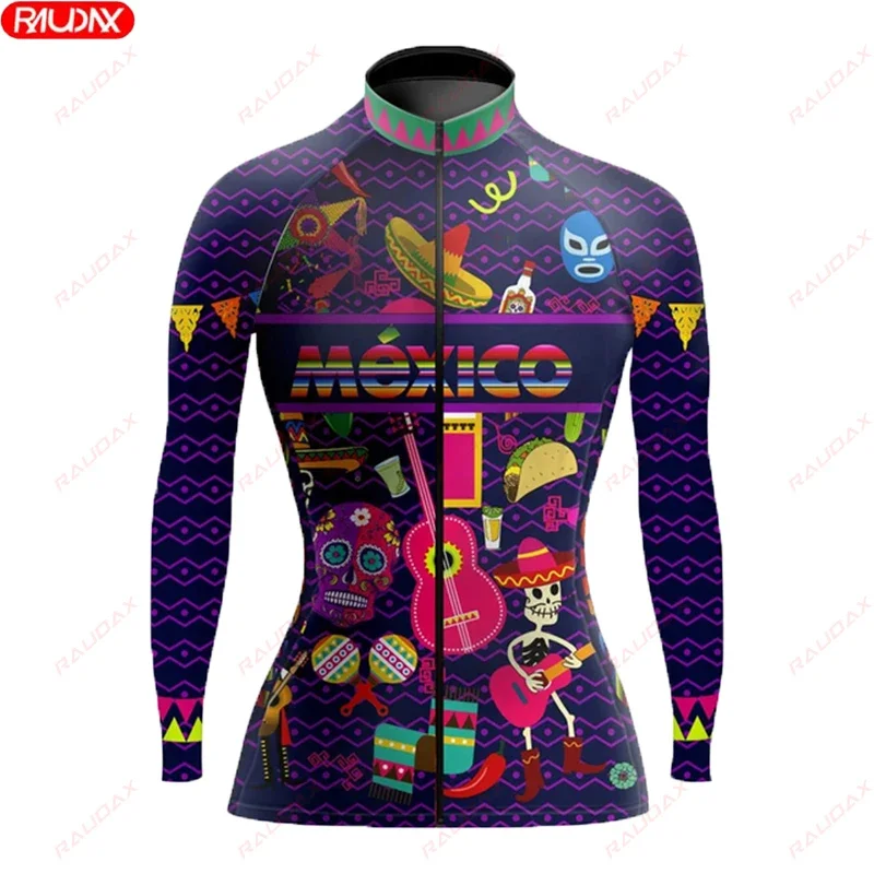 Autumn Women\'s Bicycle Long Sleeve Road Bicycle UV Protection Cycling Suit Spring Bicycle Competition Professional Team Jersey