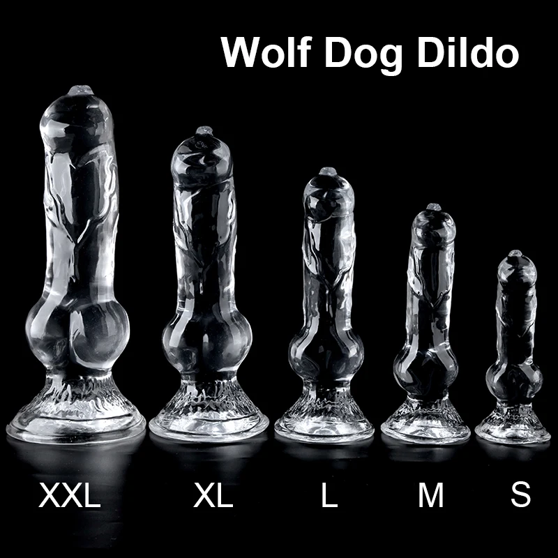 XXL Monster Dick Realistic Animal Dog Dildo TPE Long Penis Big Suction Cup Cock Anal Sex Toys For Man Woman Vagina Masturbator