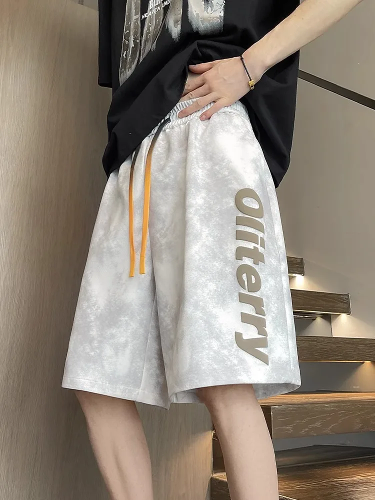 

Men's Summer Thin Loose Beach orts Casual Straight Leg Pants Breathable Lightweight Teenagers School Students Faionable