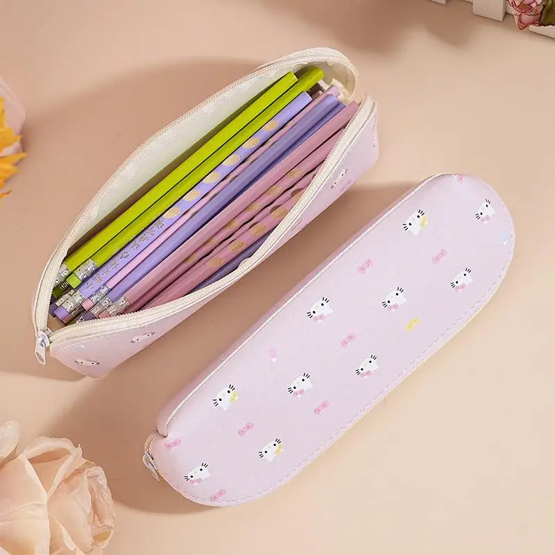 Kawaii Hello Kitty Cinnamoroll กระเป๋าดินสอน่ารักการ์ตูนกระเป๋าเครื่องสําอางเครื่องเขียนกระเป๋าโรงเรียนนักเรียนของขวัญ