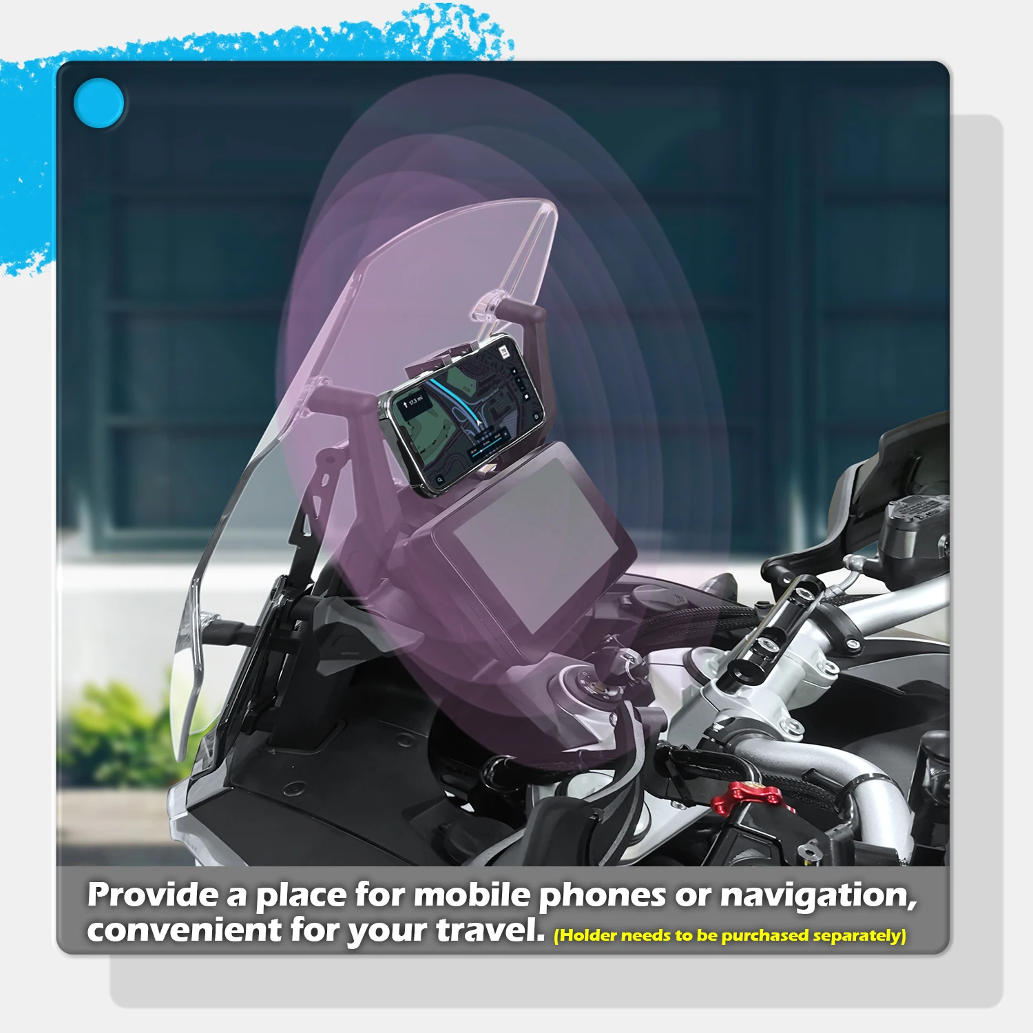 Motorcycle Accessories GPS Phone Navigation Mount Bracket Adapter Holder Bar For CFMOTO 800MT 800 MT CF Moto CF-Moto 2021 2022