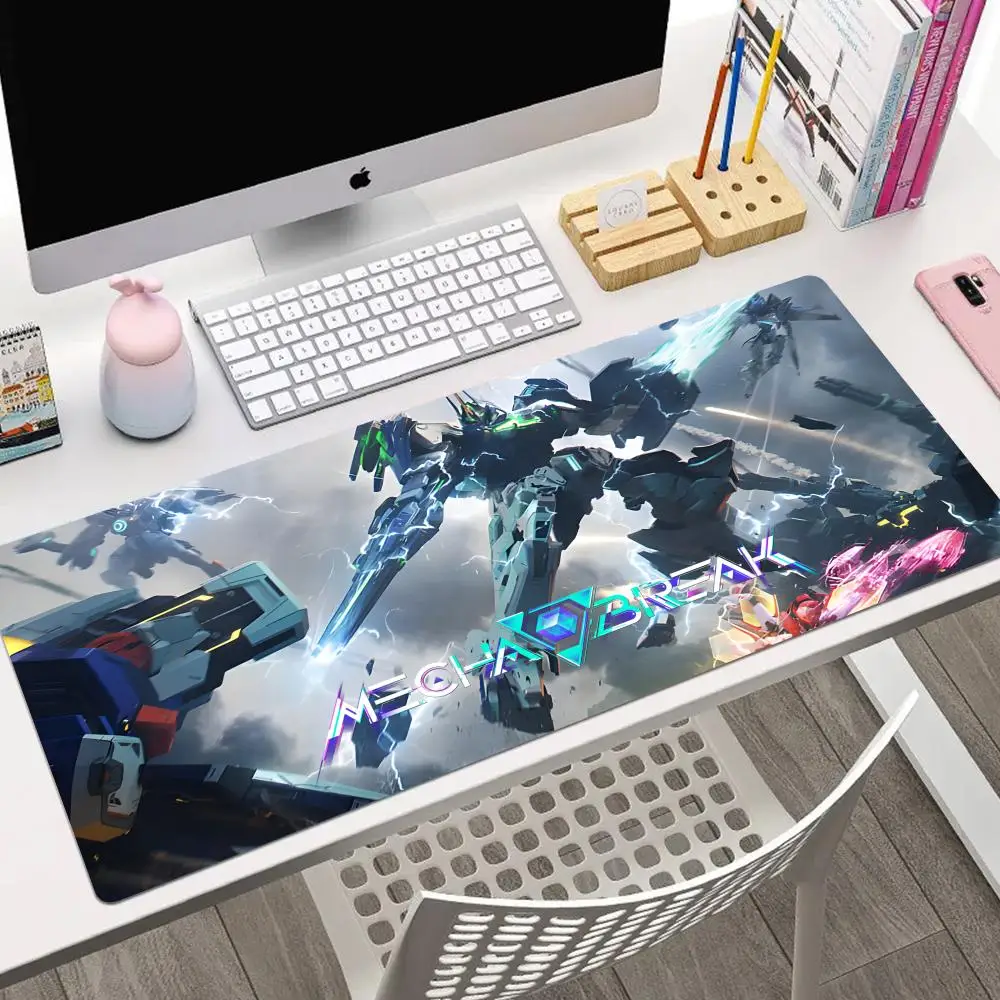 Mecha Break Colored Desk Game Wireless Office Mouse Mousepad Pad PC Pads Laptop Cushion Mats Large Computer XXL Desktop Big