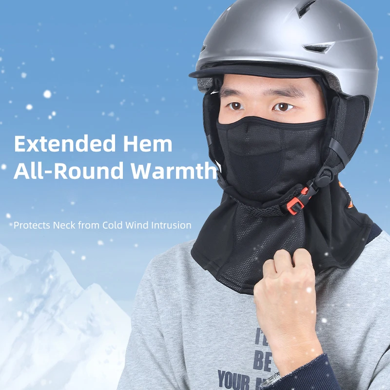 

Winter Thermal Cycling Balaclava with Visor Full Face Mask Cold Proof Windproof for Skiing Hiking Running Cycling Caps