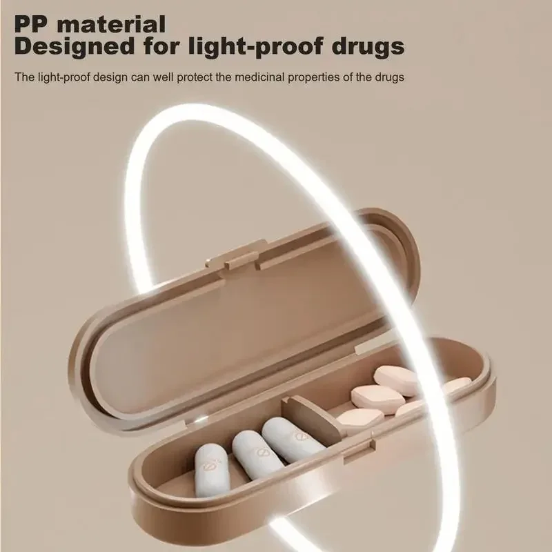 حامل صندوق حبوب الدواء المغناطيسي، منظم تخزين الأدوية للسفر، موزع أقراص الأدوية، علبة حبوب منع الحمل الشبكية المستقلة
