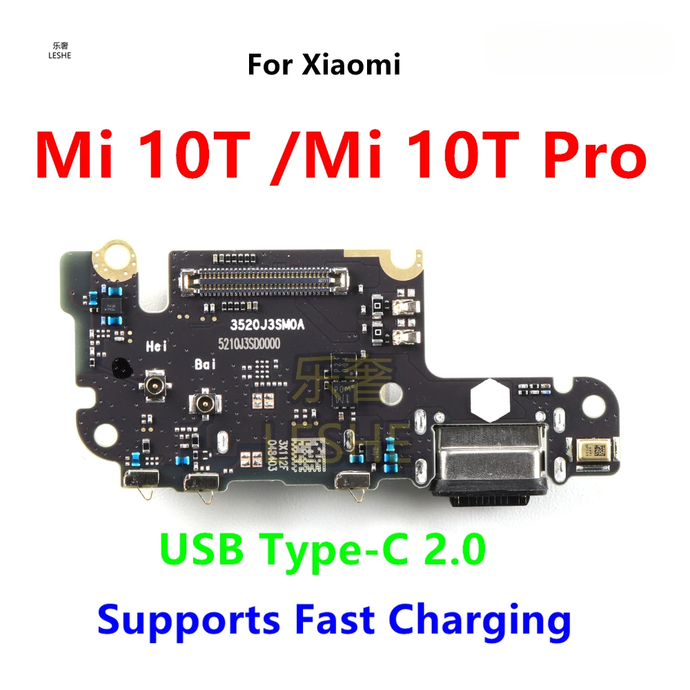 

33W USB Type-C 2.0 Charging Port Flex Cable Charger Board For Xiaomi Mi 10T Pro 5G With Sim Card Reader Microphone Repair Parts