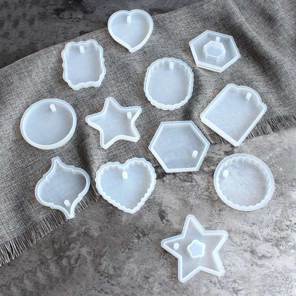 

5pcs Crystal Epoxy Jewelry Molds Silicone DIY naments Heart Shaped Craft Supplies Decor Accessories Mold Tools