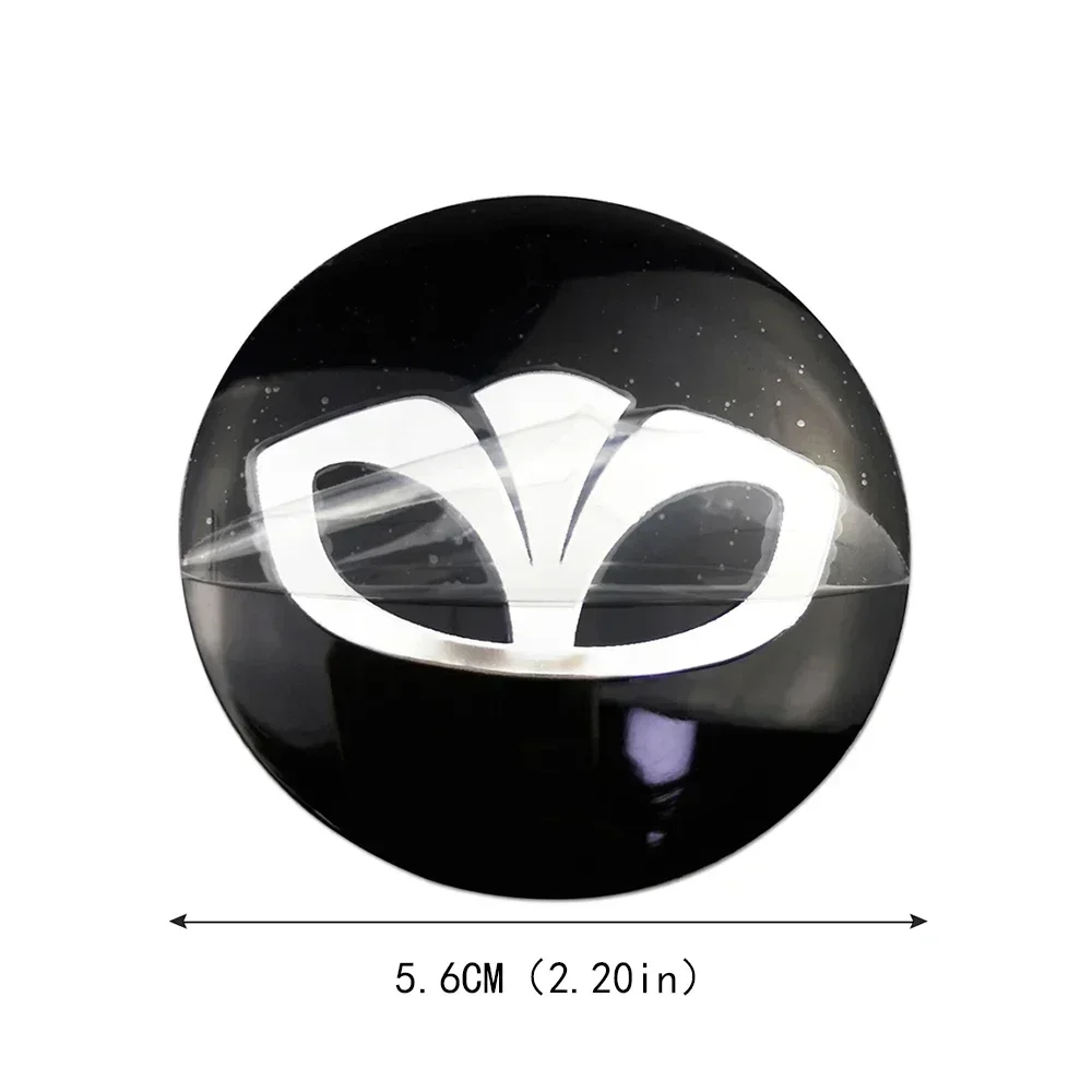 4pcs 56mm Alloy Car Wheel Hub Center Stickers for Daewoo Matiz Nubira Kalos Lacetti Tosca REXTON Evanda Auto Accessories