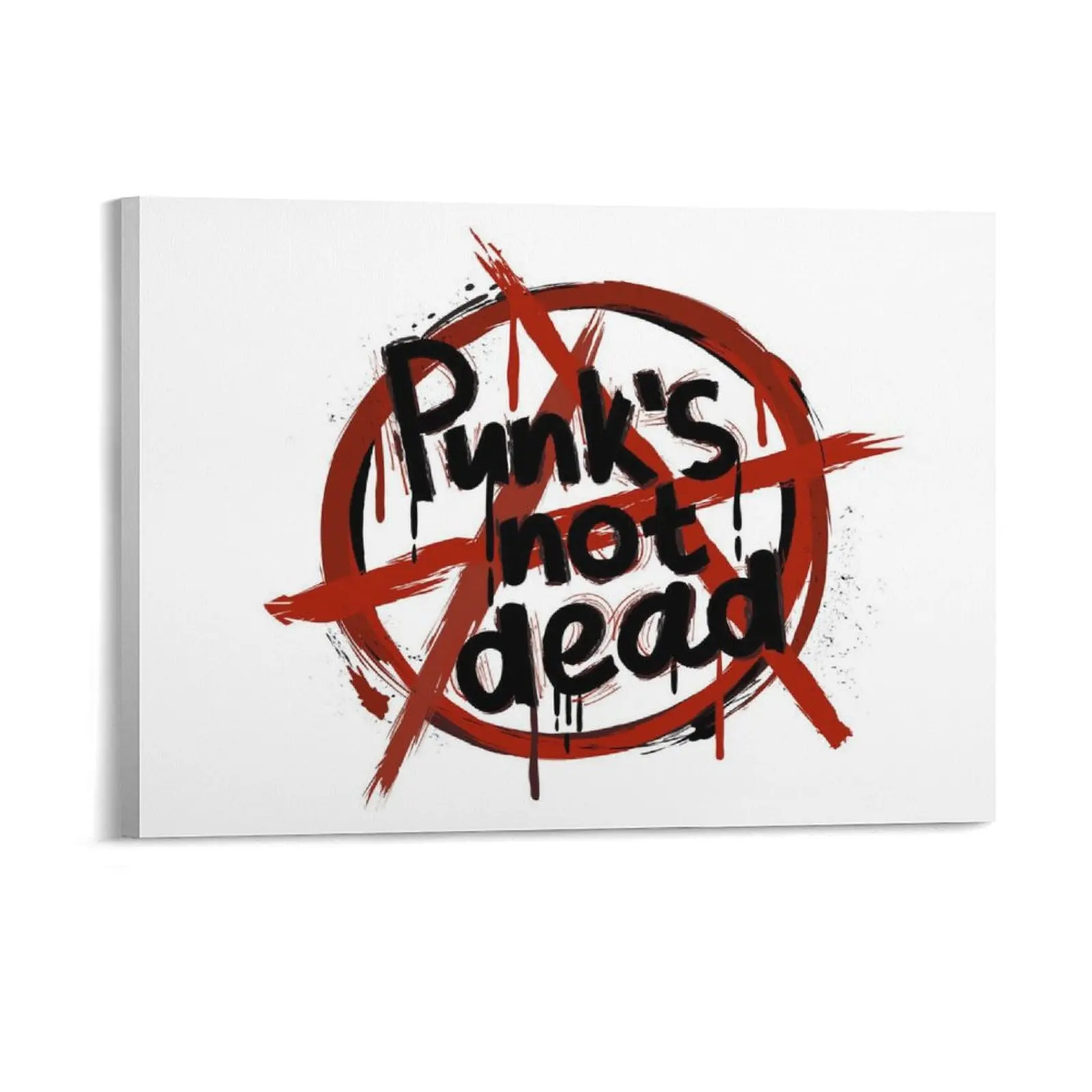 

Punk Not Dead Canvas Painting Plaques Create Mural Mural Garage Iron Framed Wall Paintings