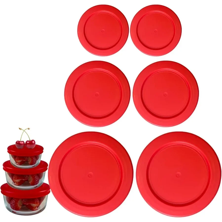 

Сменные крышки для 2 4 и 7 чашек, крышки для стеклянных мисок для хранения, предназначенные для копирования якорей Pyrex и прочного герметичного типа KlareWare