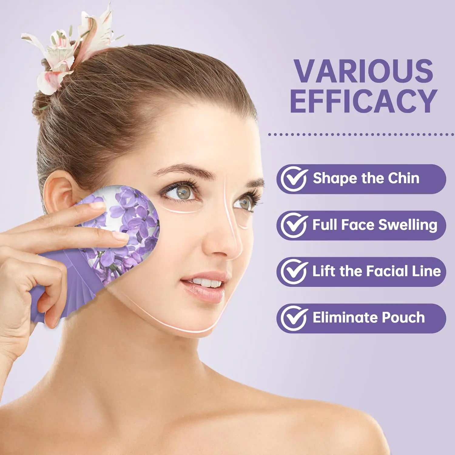 Ice Facial Roller Skin Care Beauty Lifting Contouring Tools Purple Ice Cube Trays Ice Globe Balls Face Massager Skin Care Tool