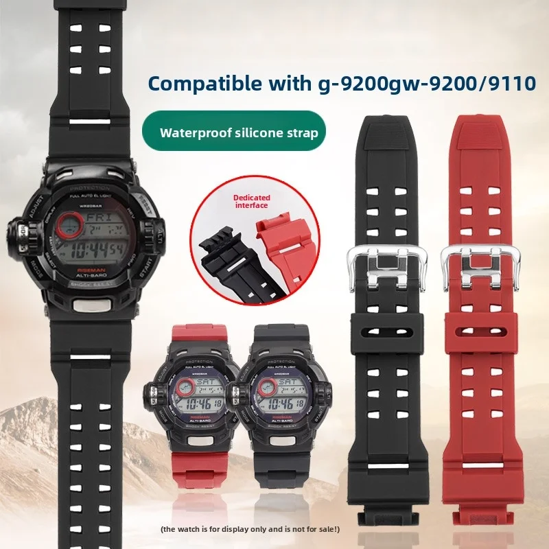 ل كاسيو G-SHOCK سيليكون حزام الساعات G9200 G9100 GW9200 GW9101 GW9102 GW9110 GW9125 حزام ساعة اليد ملحق الرجال سوار مع أداة
