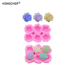 Flowers silicone mold flower resin phone case head rope hair card jewelry accessories mold flower Chocolate Cake silicone Mold