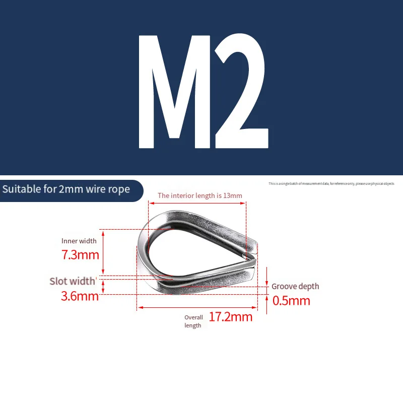 M2 M3 M4-M28 304 스테인레스 스틸 케이블 와이어 로프 보호 슬리브 심블, 치킨 하트 링 고정 작업물 1/2/5 PC