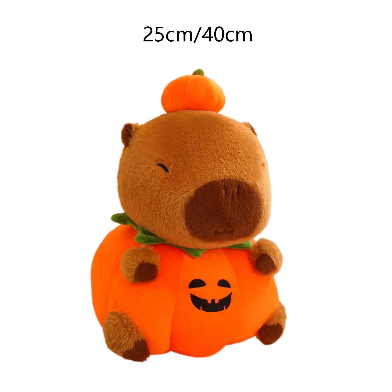 Capibara de calabaza de peluche, juguete de capibara, sofá, almohada, decoración de habitación, muñeco de capibara suave, estatuilla de capibara para niñas, niños, familia